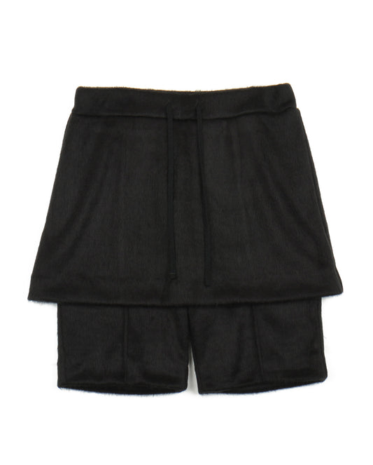 Shaggy Skirt Leggings black