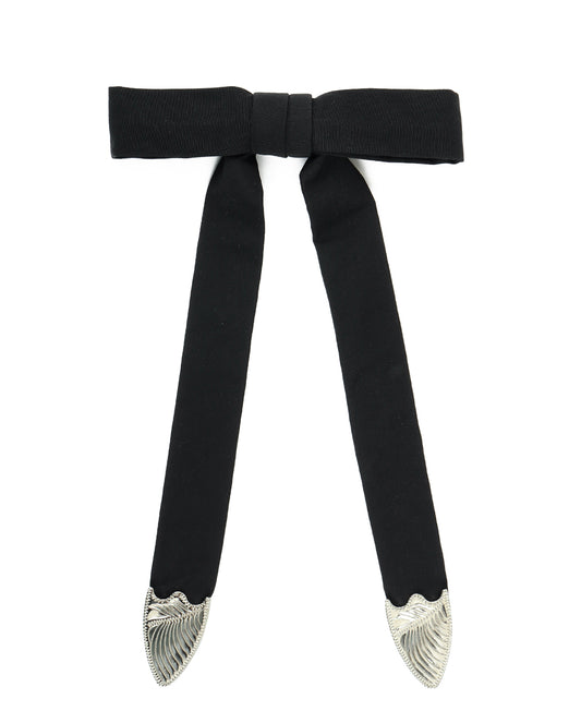 Metal Ribbon Tie black