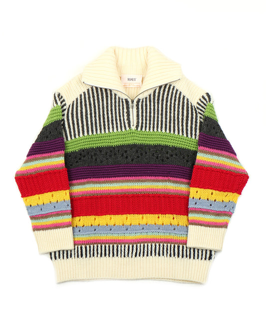 Mix Pattern Pullover Knit multi