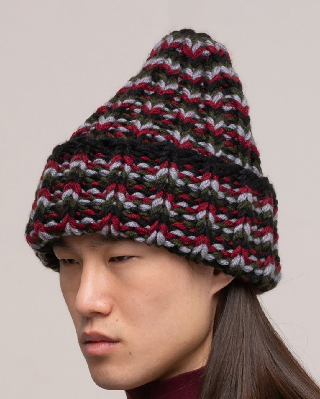 2562 Multi-Border Beanie black