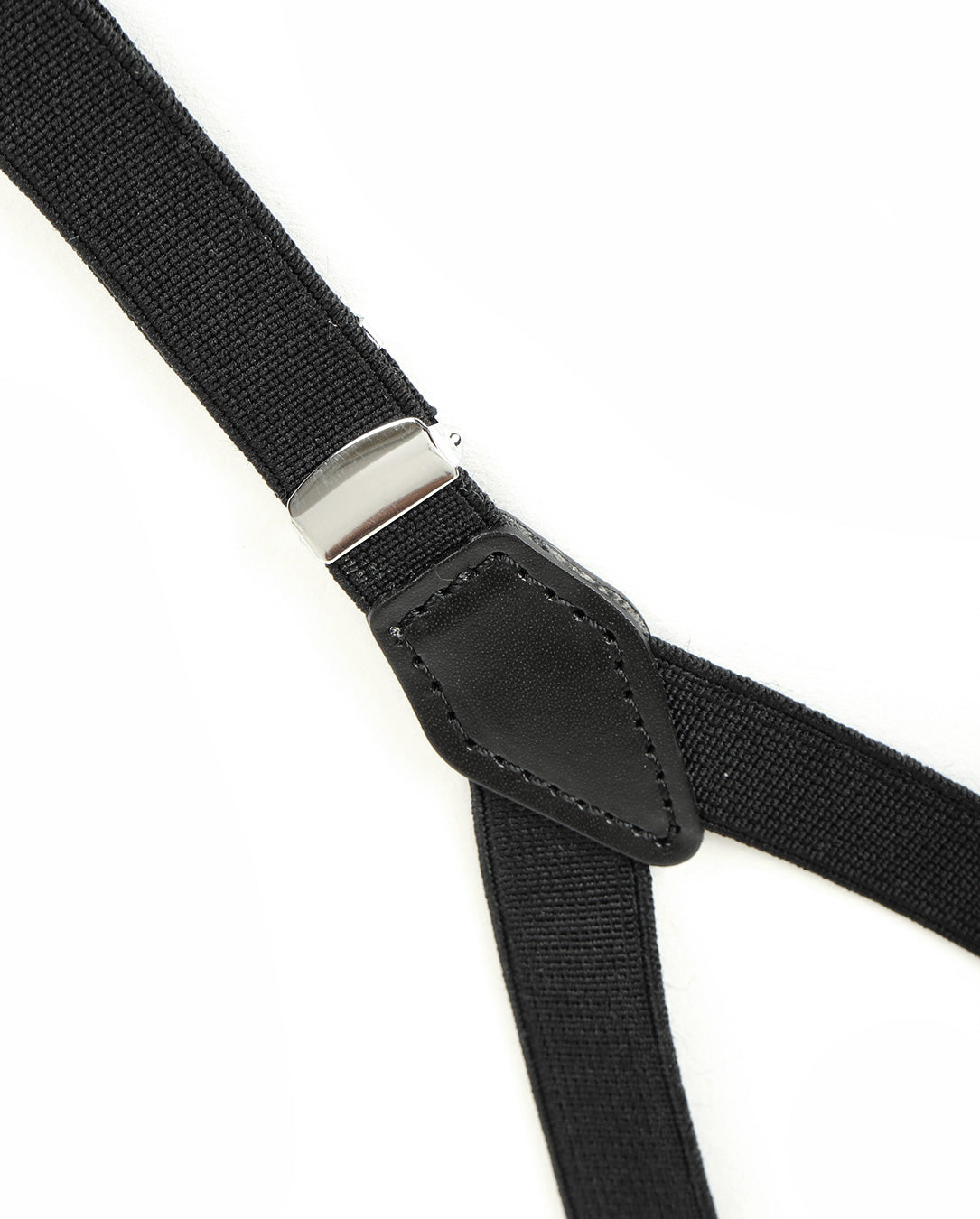 Metal Leather Suspenders black