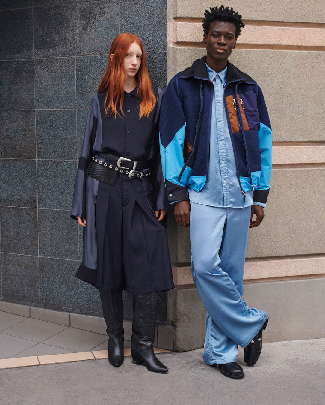 Wool Jersey Vest navy