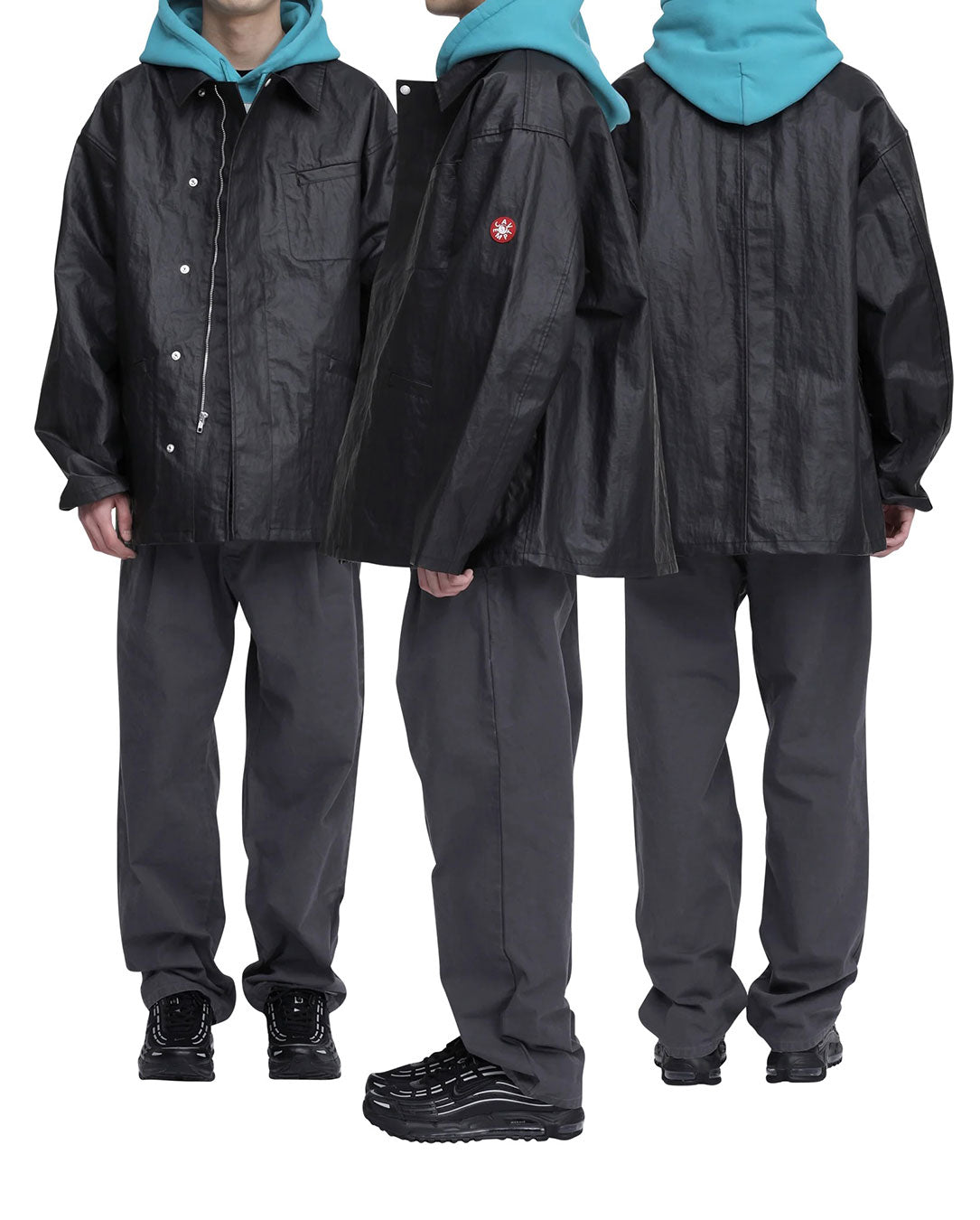 Pu Layer Nylon Zip Jacket