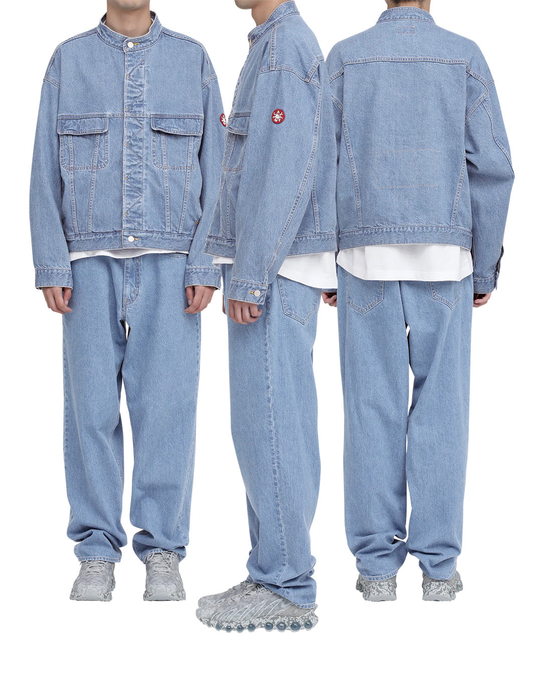 Washed Nep Denim Trucker Jacket