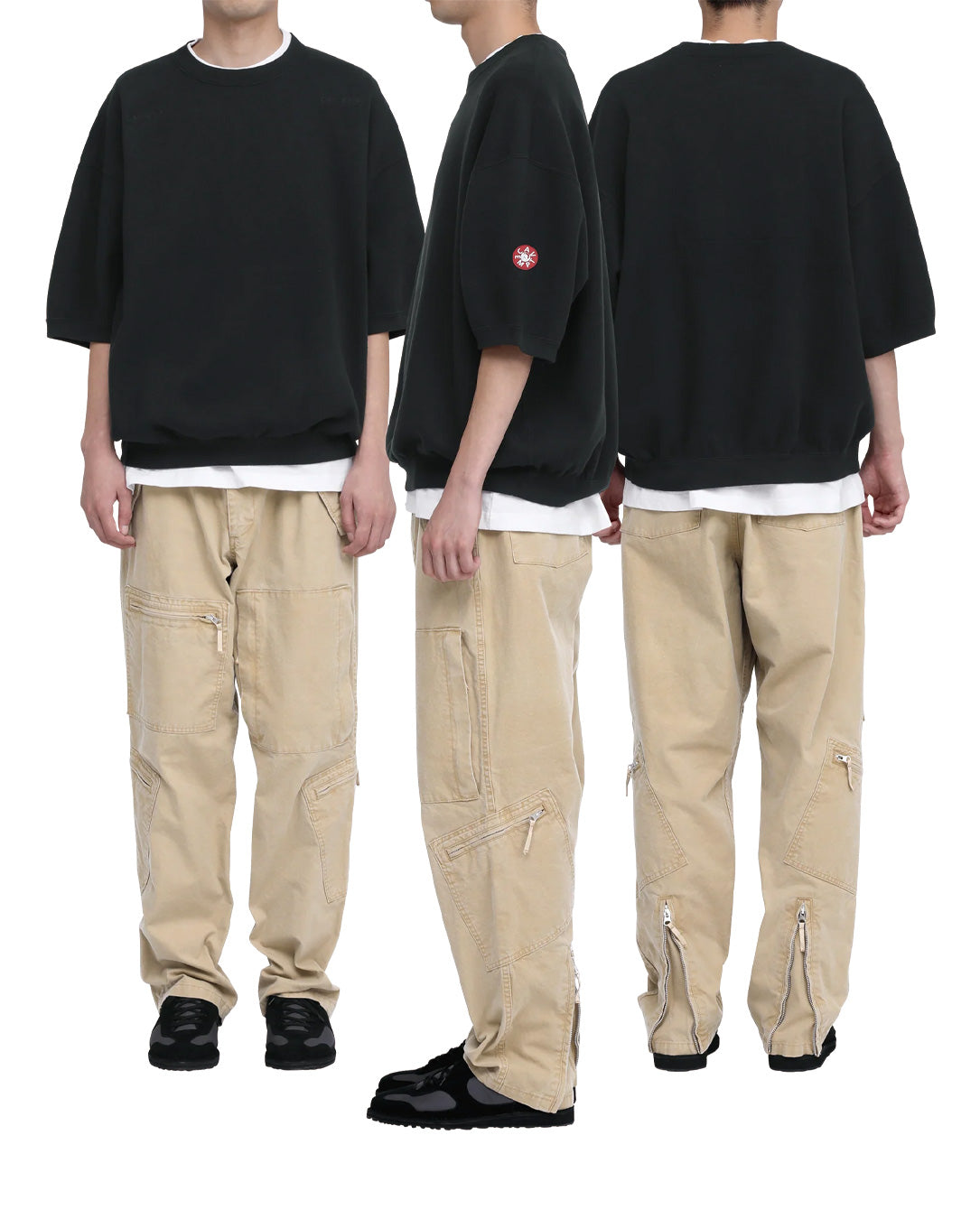 DBL Knit Short Sleeve Crew Neck khaki