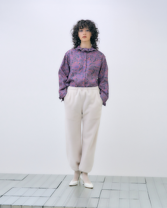 Wool Fleece Pants off white