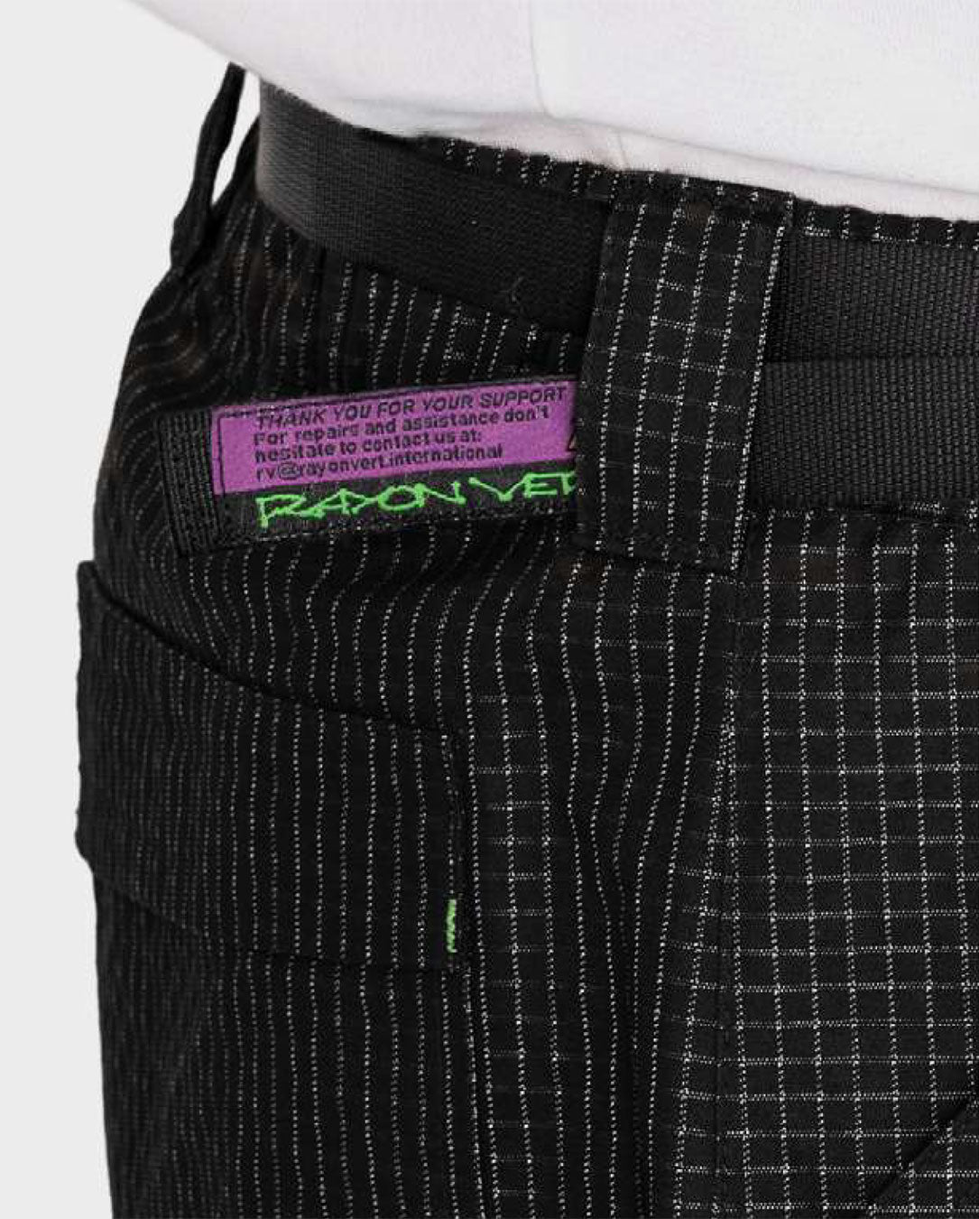 Ladderlock Rayon Belt golgotha black