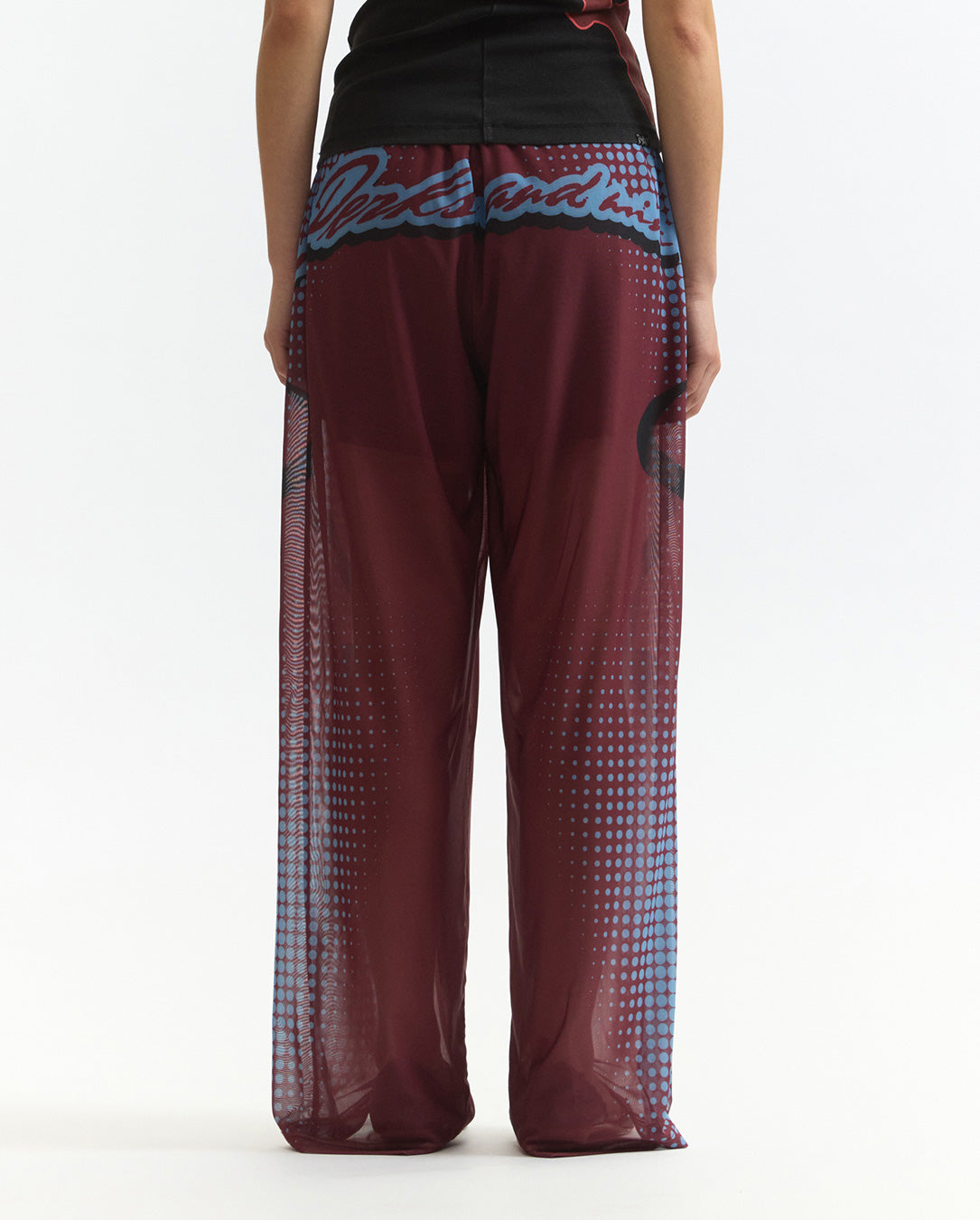 Stipple Mesh Pants bric red
