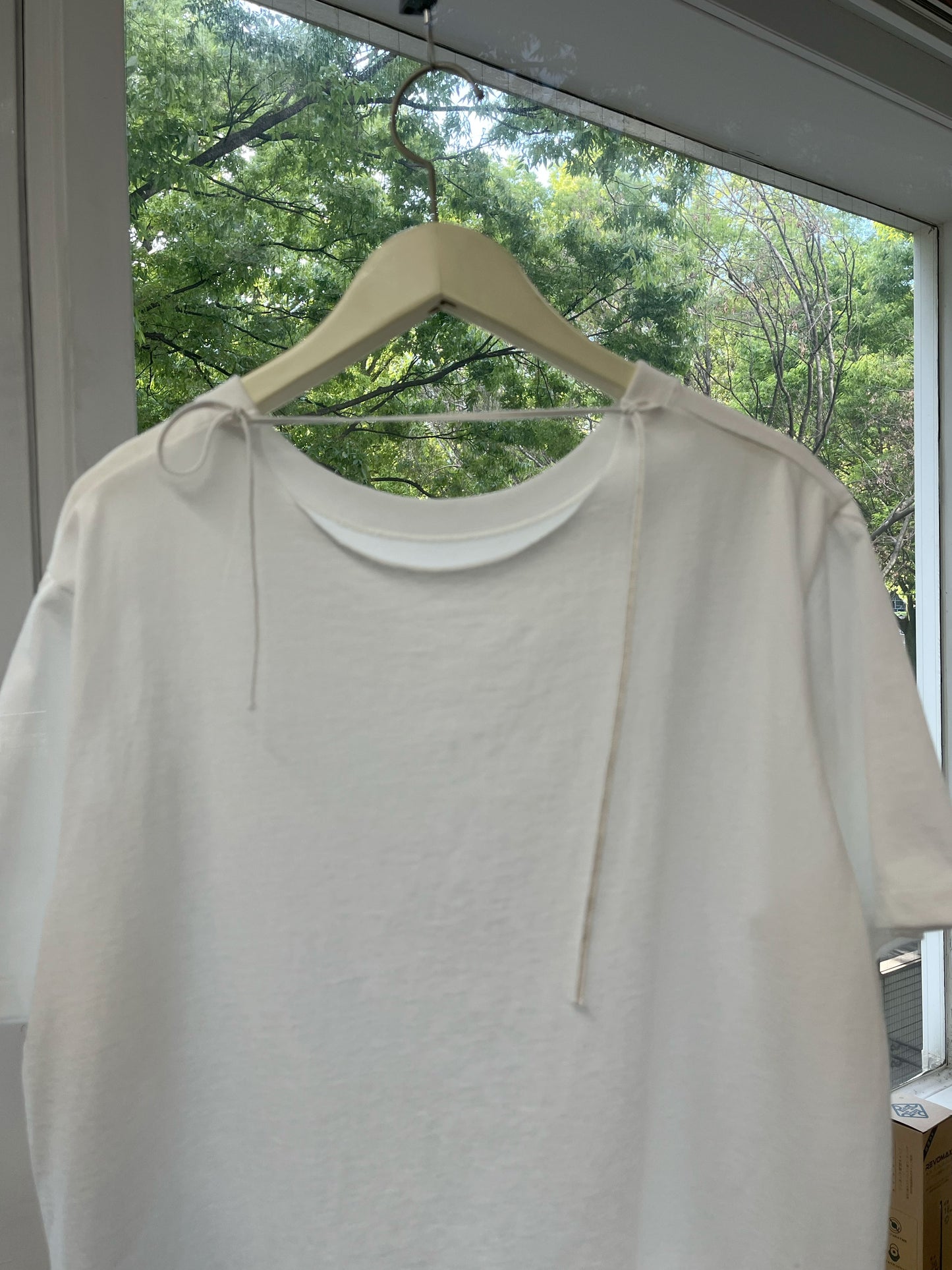 Cotton Jersey Semicricle T-shirt white