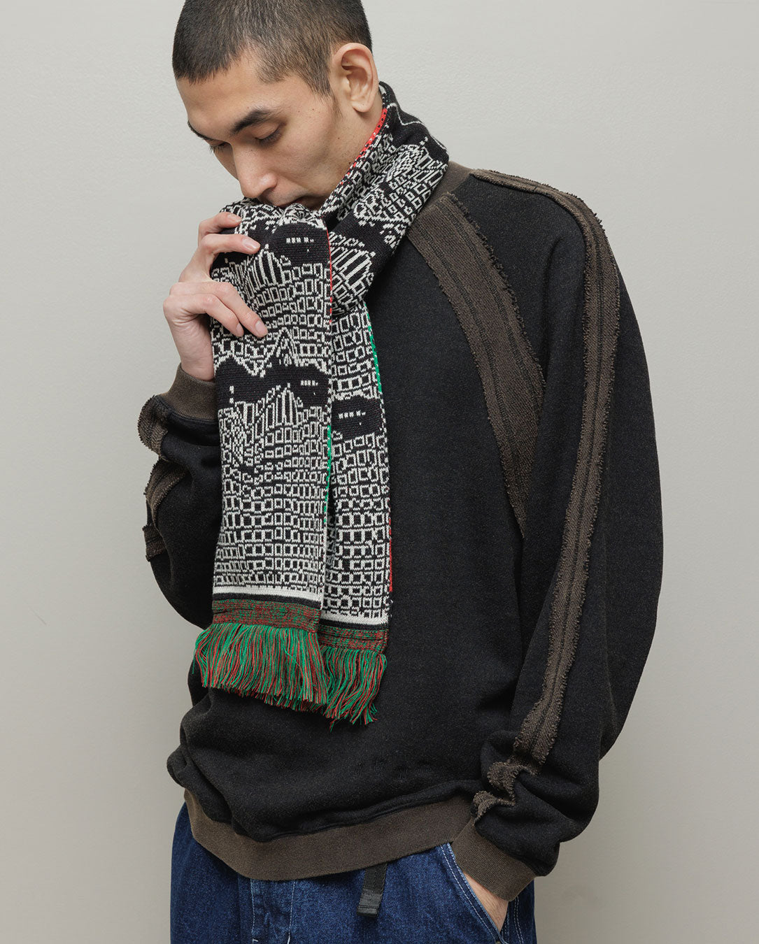 Jacquard Knit Soccer Scarf