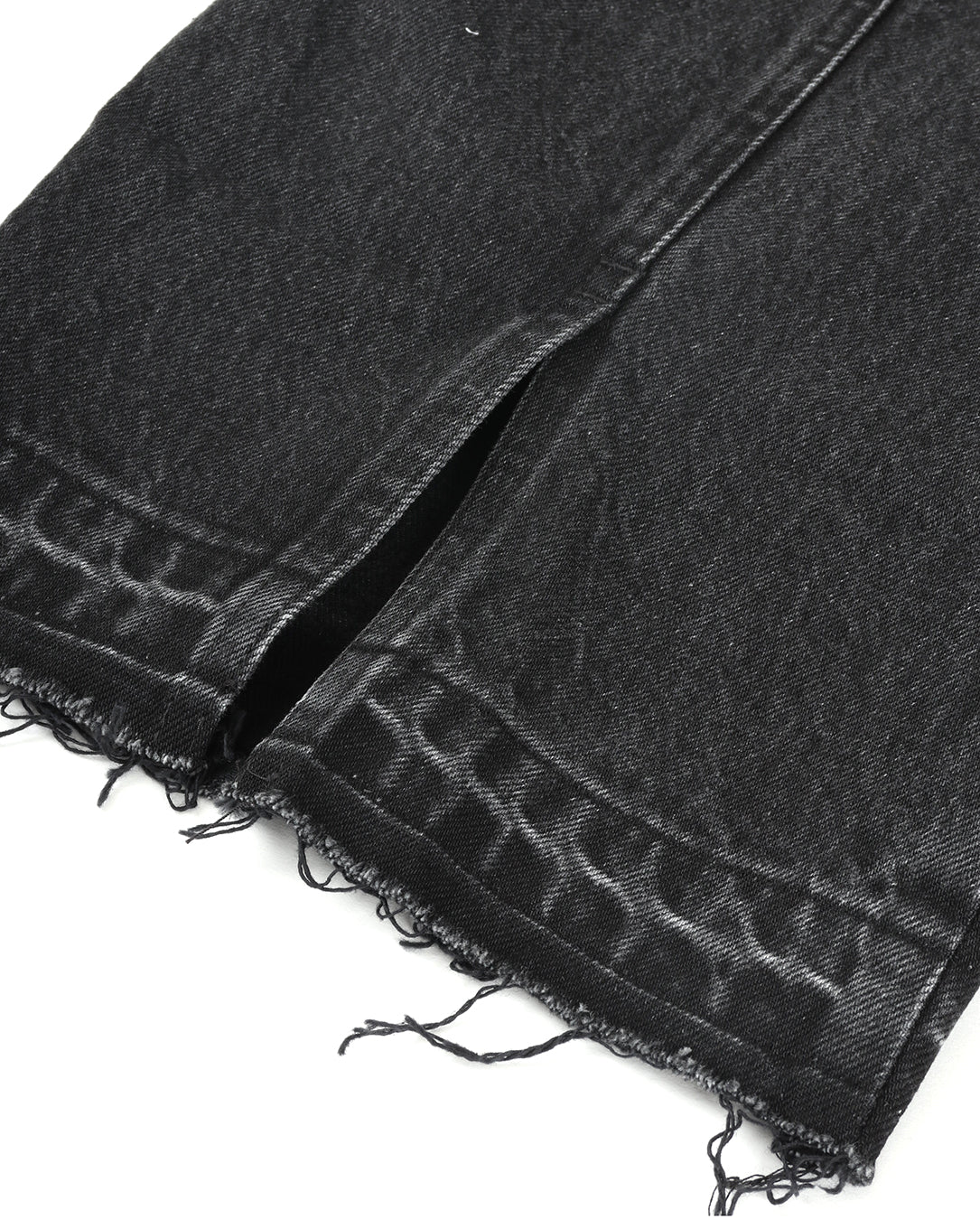 Wide Denim Pants black