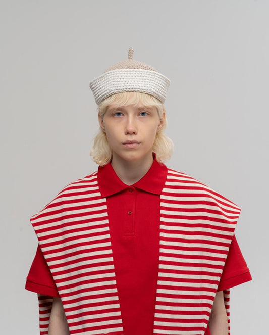 Crocheted Sailor Hat T2034 beige
