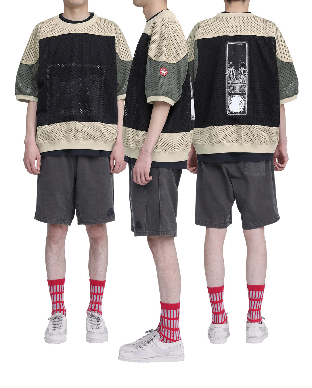 MD Temporal Distortion Mesh SS Top beige