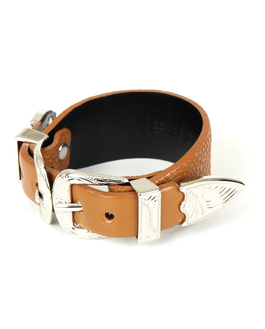 Double Buckle Bangle camel