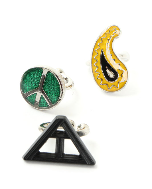 Motif Ear Cuff Set light green