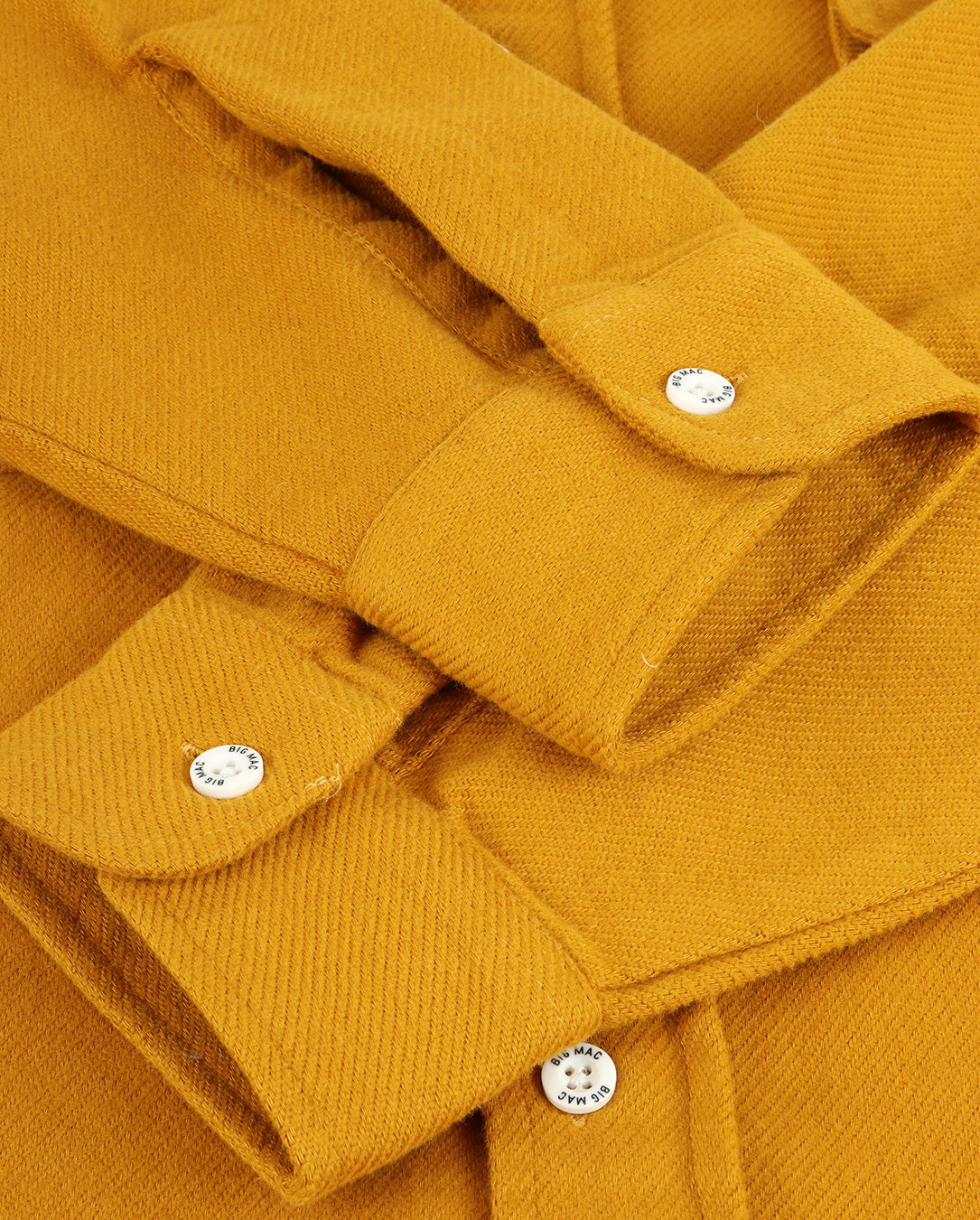 Cat Foot Print Nel Shirt mustard