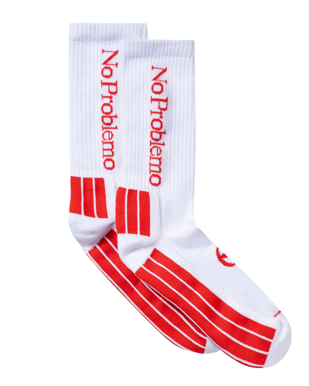 No Problemo Sock white/red