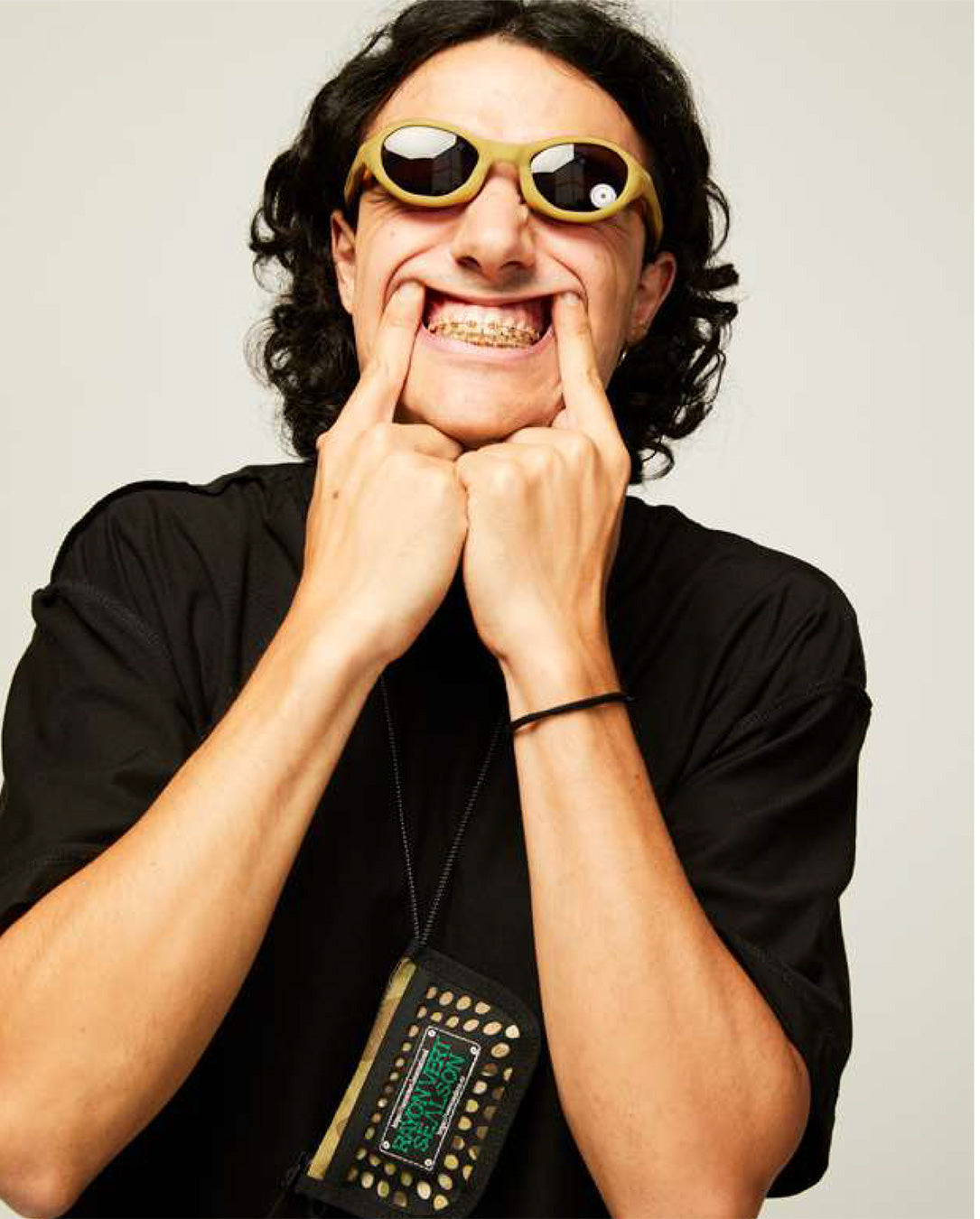 Wormholes Sunglasses mustard yellow