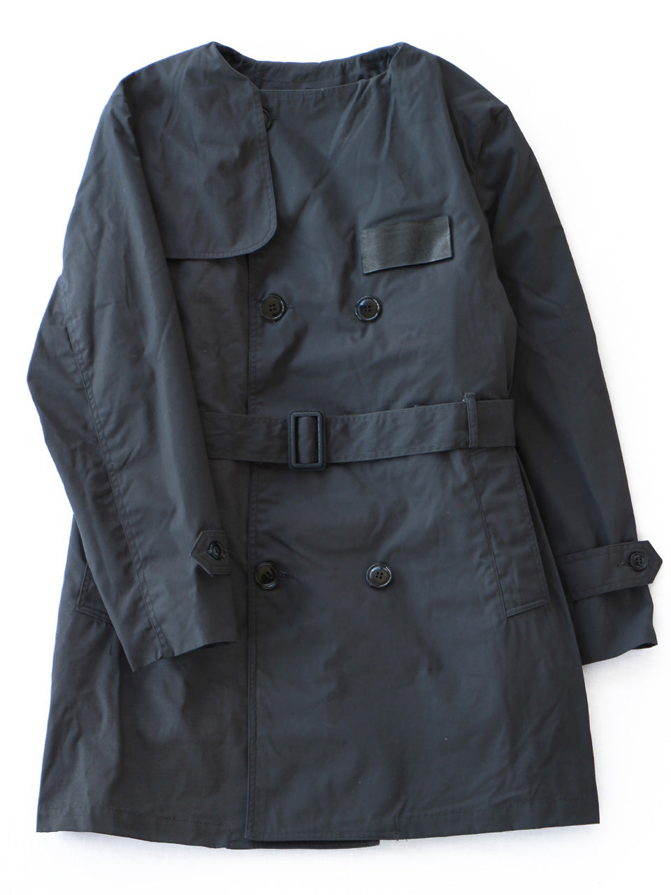 Plainly Colored Trench Coat (black/red)