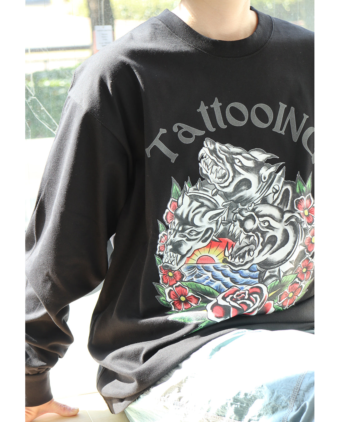 3 Dogs L/S Tee black