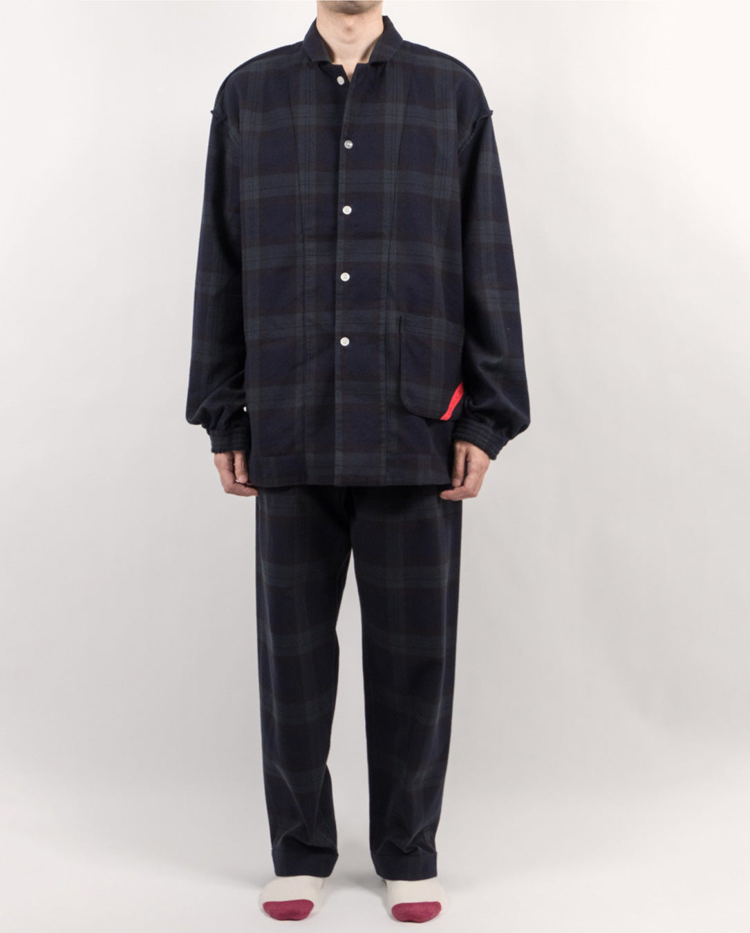 Night Shirt Waffle black watch