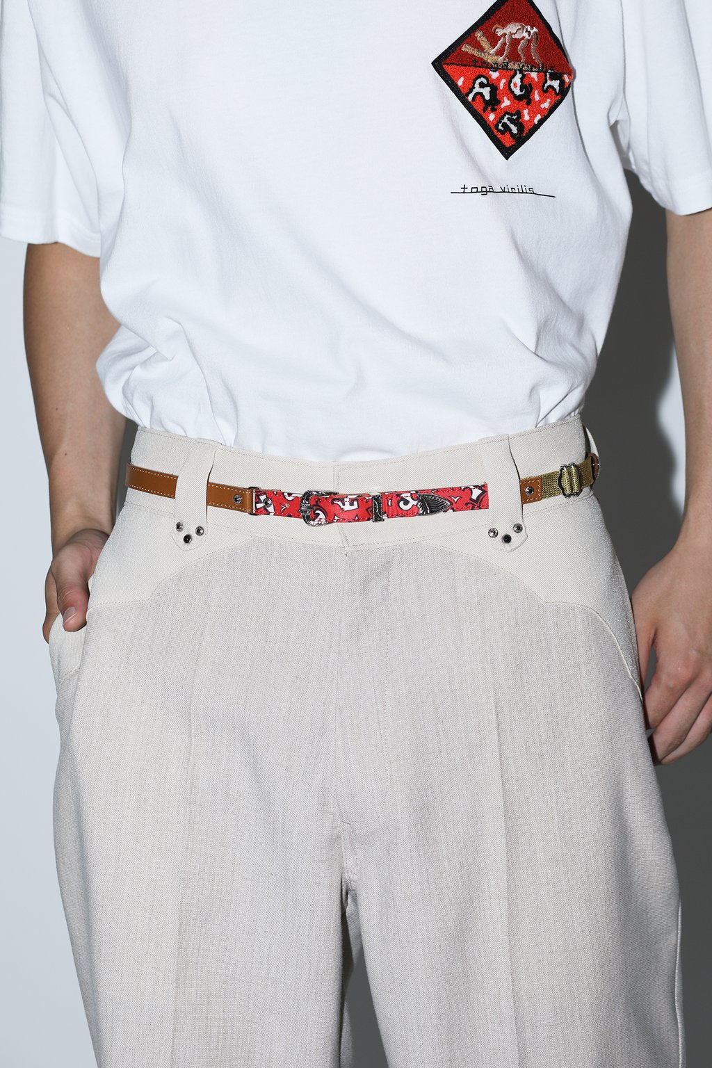 Leather Nylon Belt (blue)