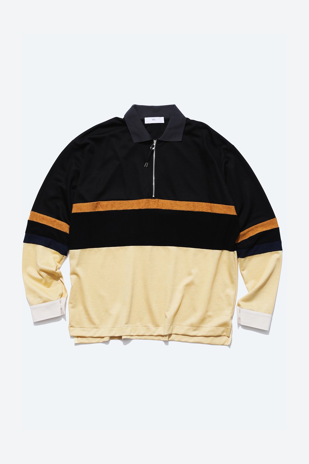 Mix Jersey Zip Pullover (black)