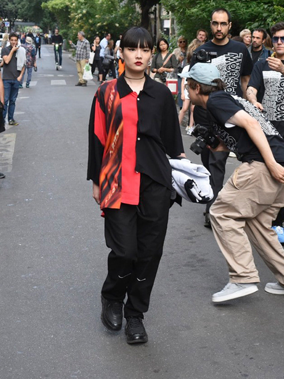 Deconstructed Hawaiian Shirt black