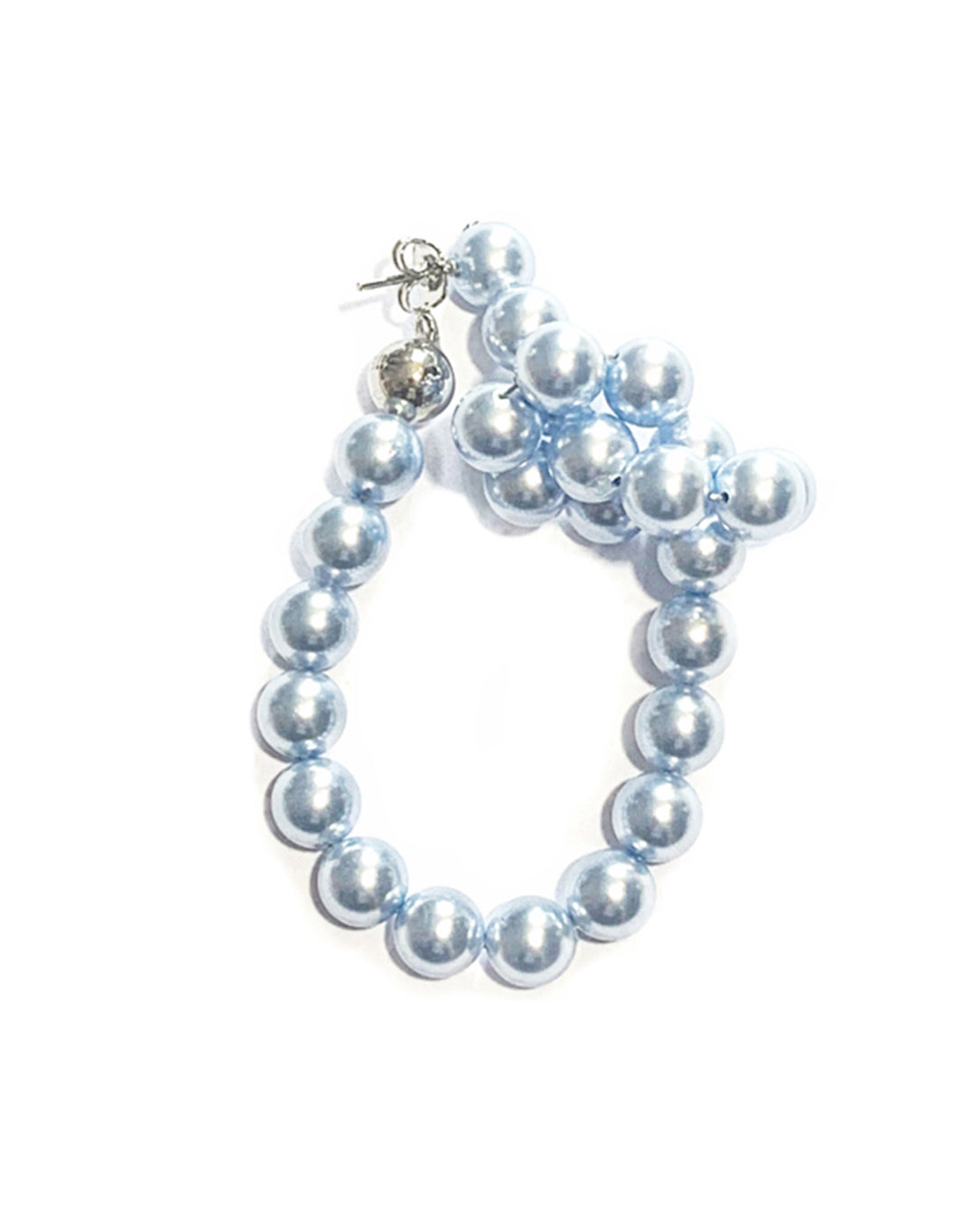 Knot Pearl Earring (blue)