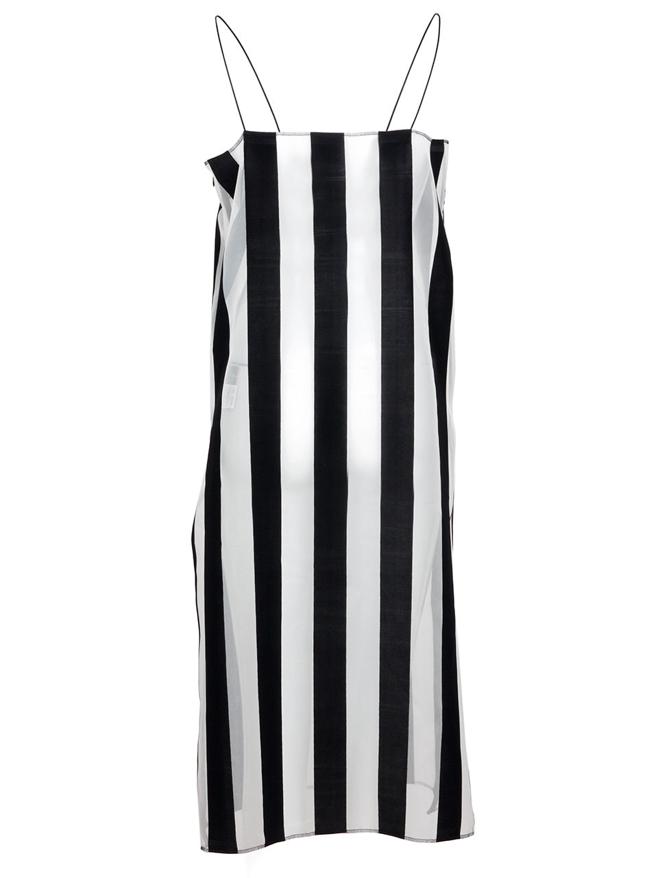 Striped Organza Cami Dress (black)