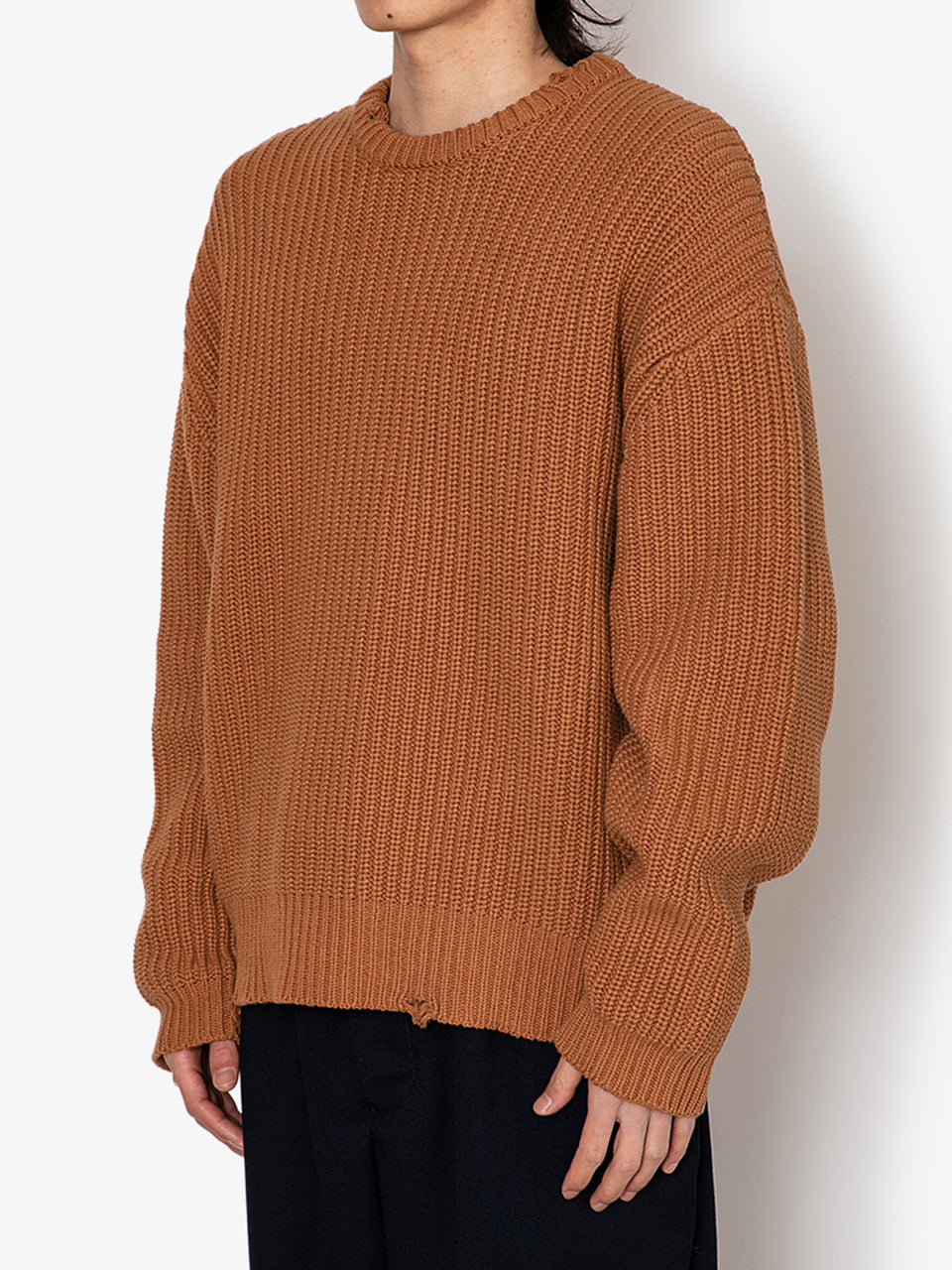 Mix Woven Phat Sweater (camel)