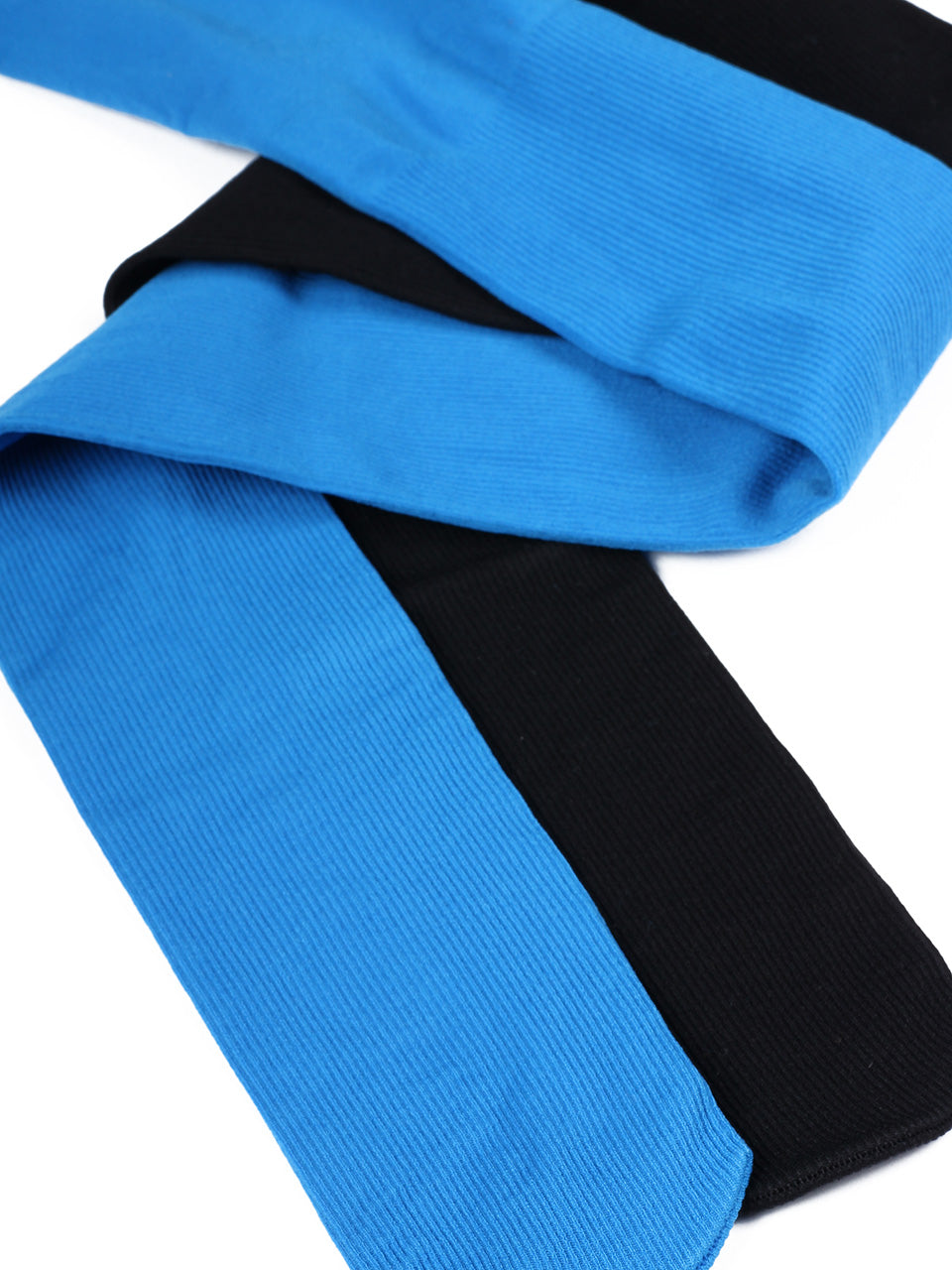 Slim Fit Ribbed Tights (blue/black)