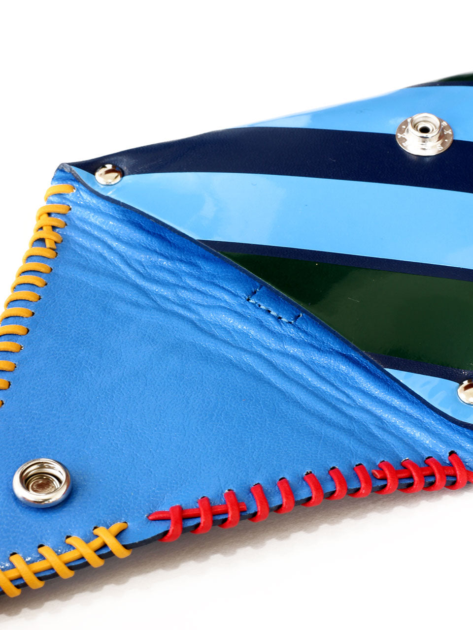 Metal Leather Wallet 4 (blue)