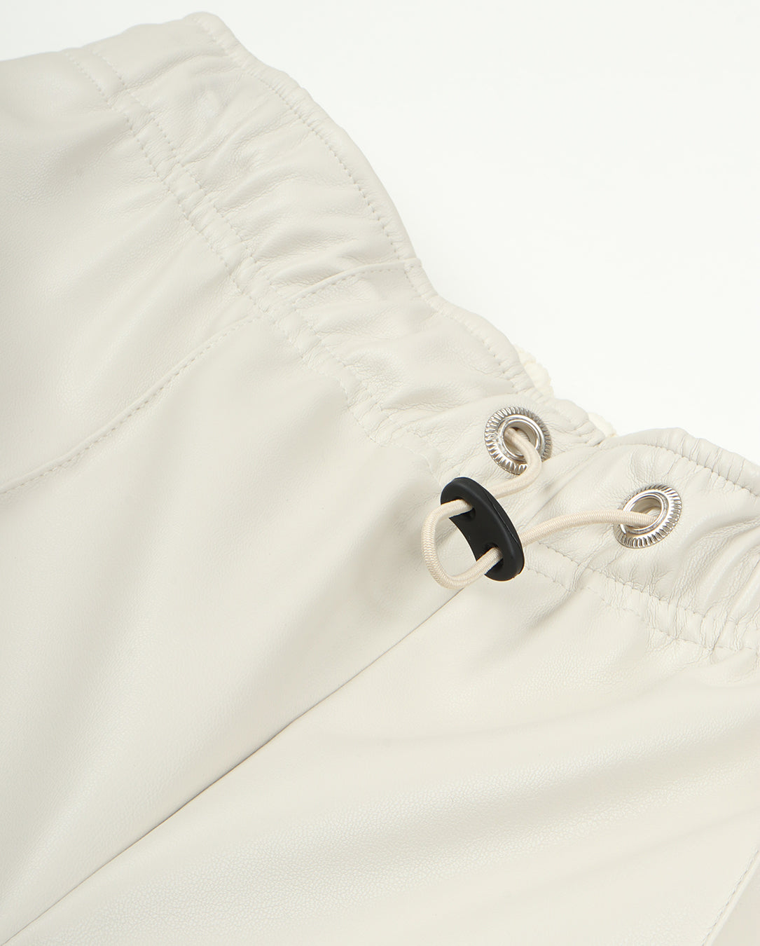 Fake Leather Pants white