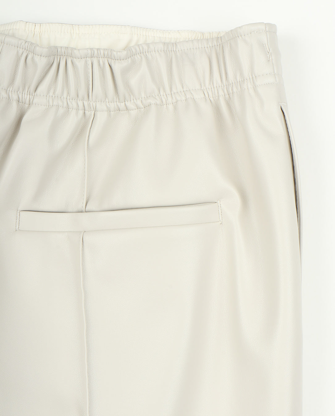Fake Leather Pants white