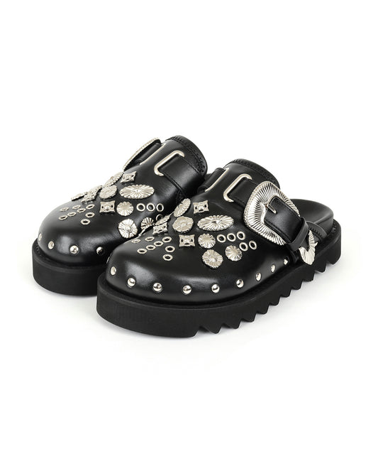 Eyelet Metal Sabot WOMEN black