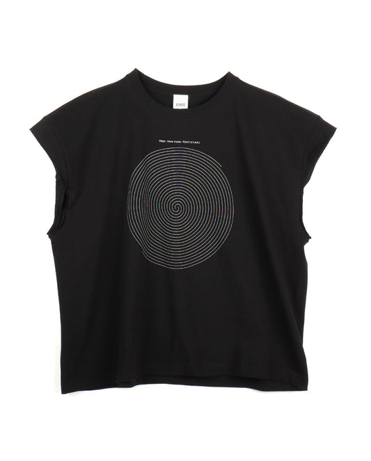 Magic,Made Visible Cut Off Print T-shirt black