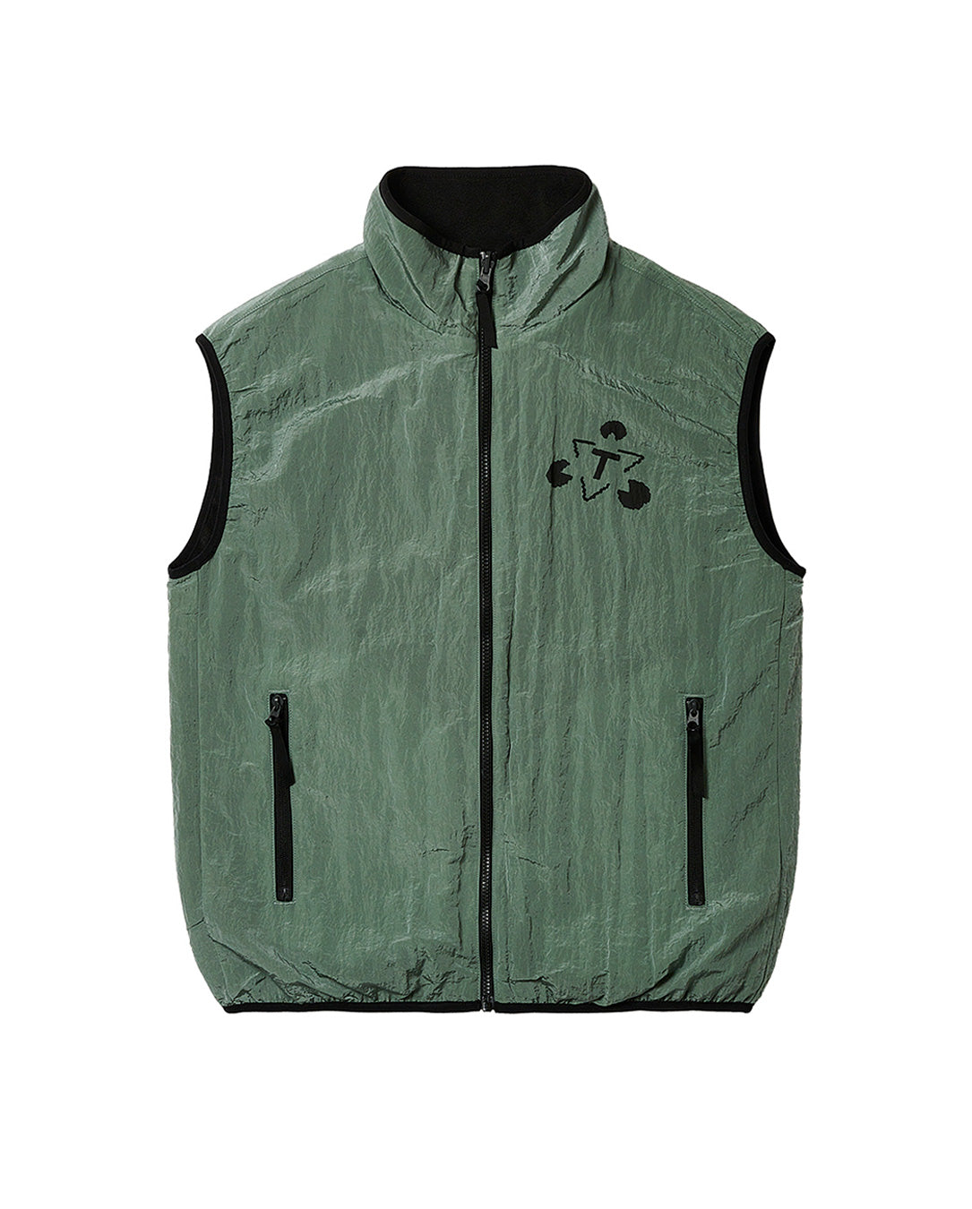 TTT Reversible Fleece Gilet green/black