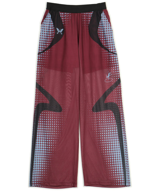 Stipple Mesh Pants bric red