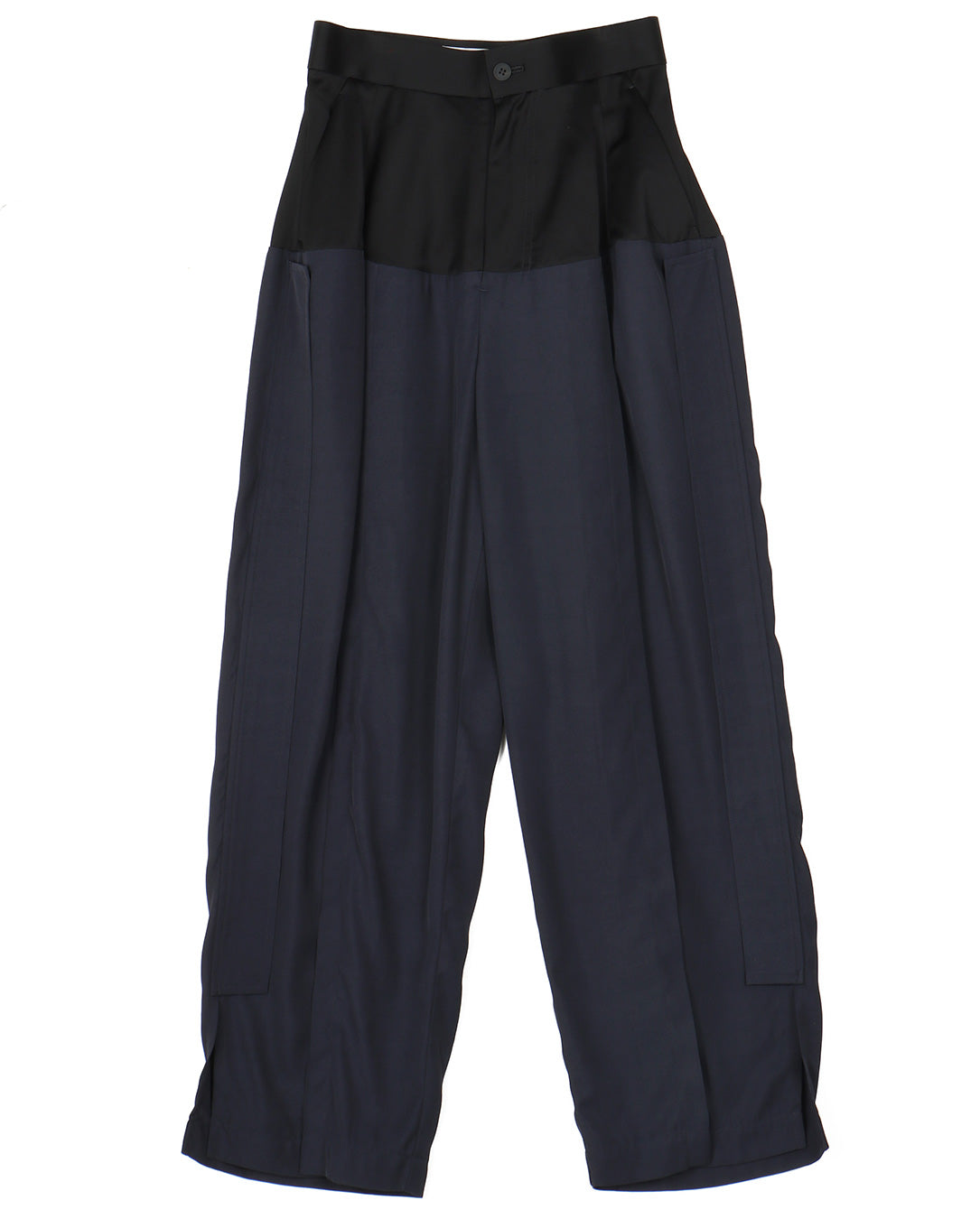 Rayon Silk Twill Trousers navy