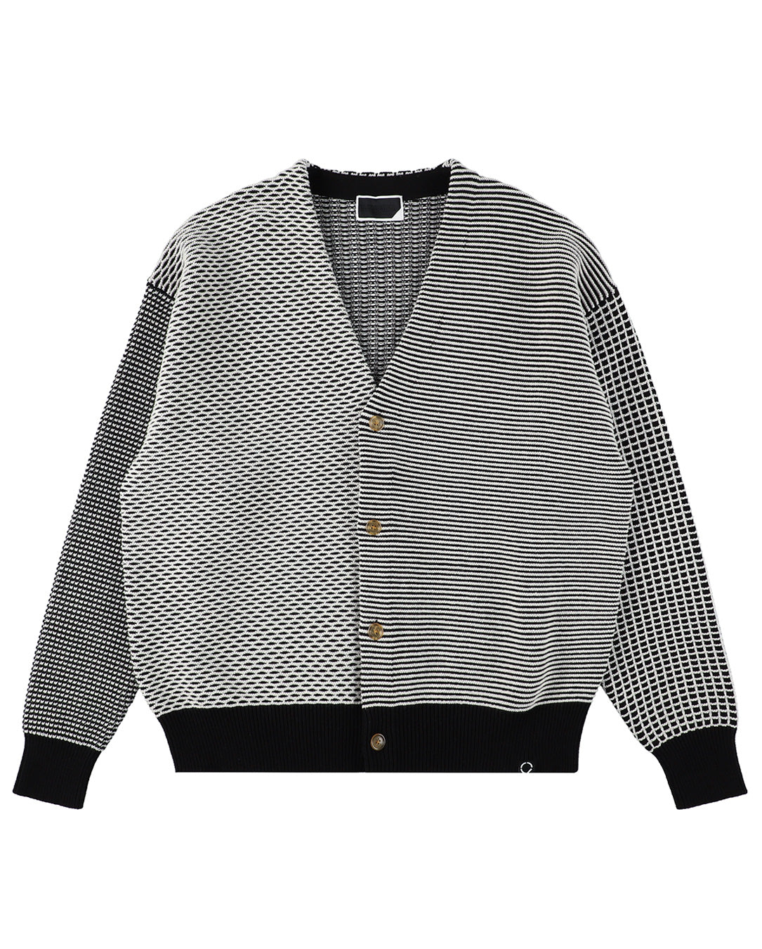 Multi Knit Cardigan black