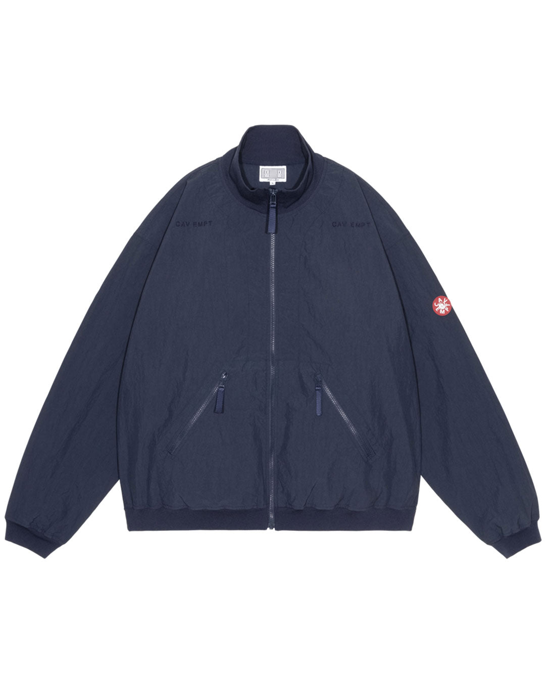 Rib Collar Nylon Zip Up