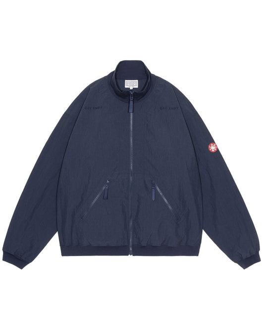 Rib Collar Nylon Zip Up