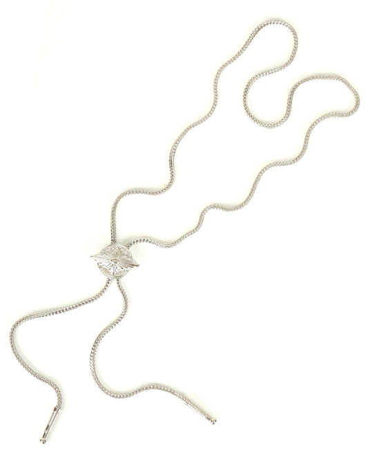 Metal Concho Loop Tie silver