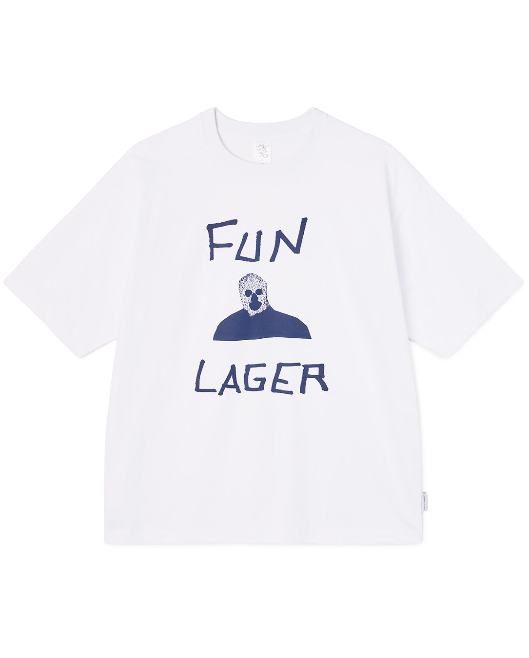 Fun Lager Beer Tee white navy
