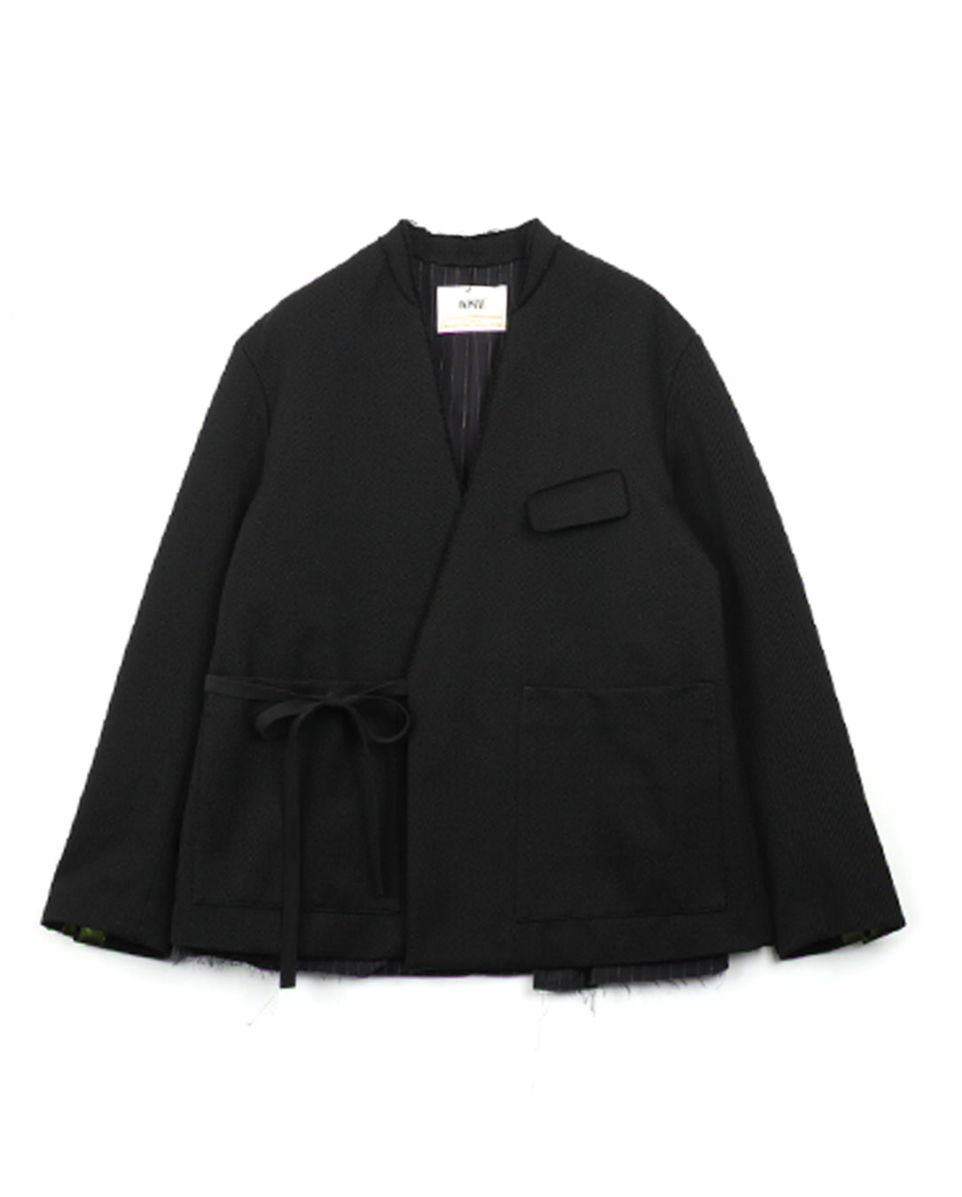 Wool Cotton Twill Jacket black