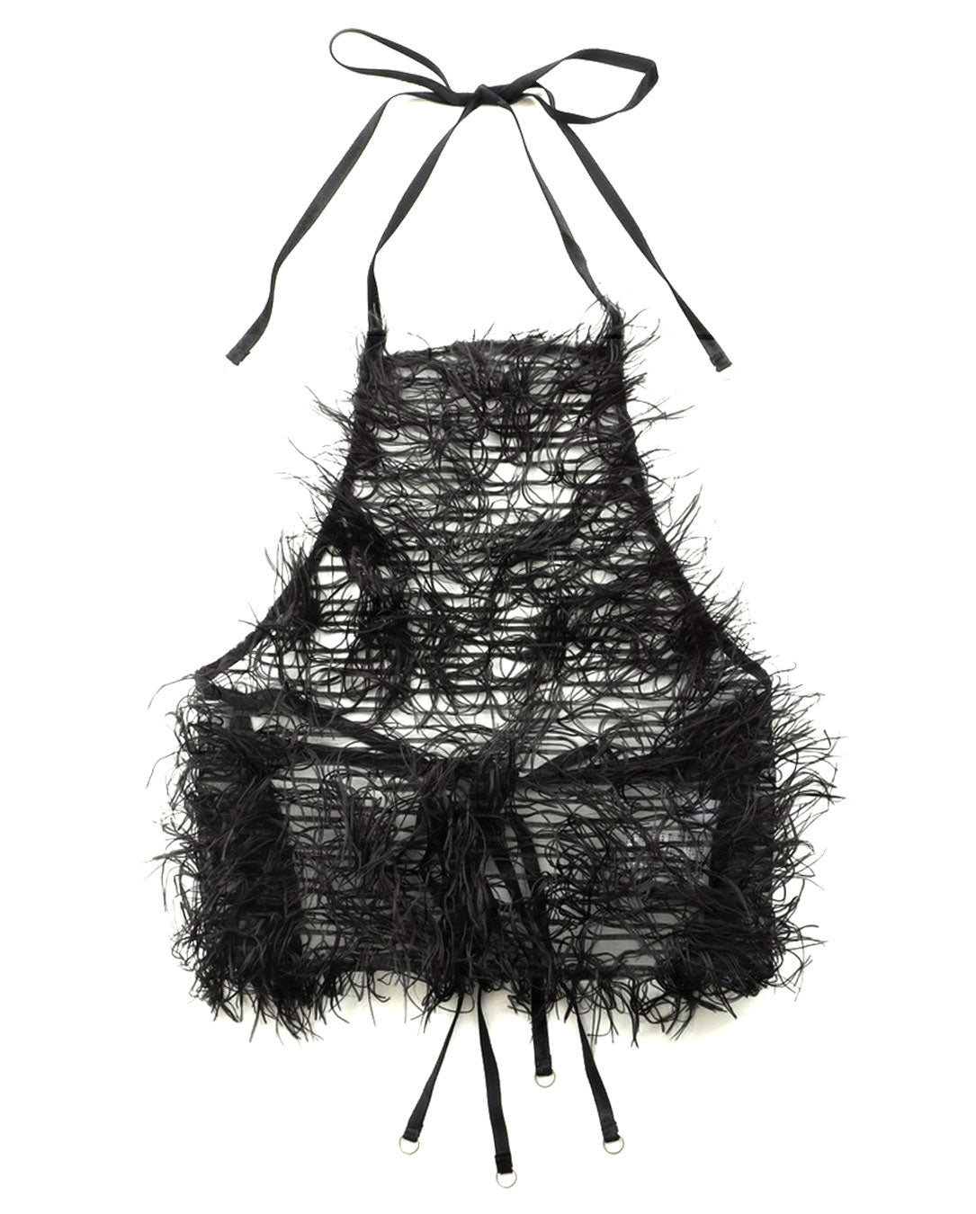 Feather Halter Neck black
