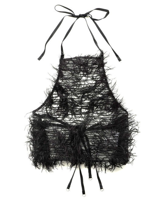 Feather Halter Neck black