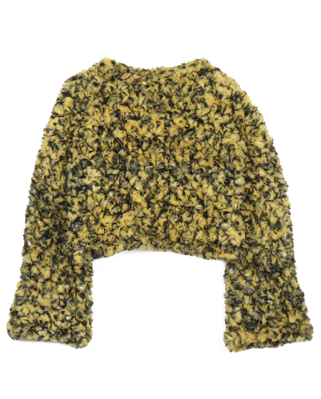 Eco Fur Knit Pullover yellow