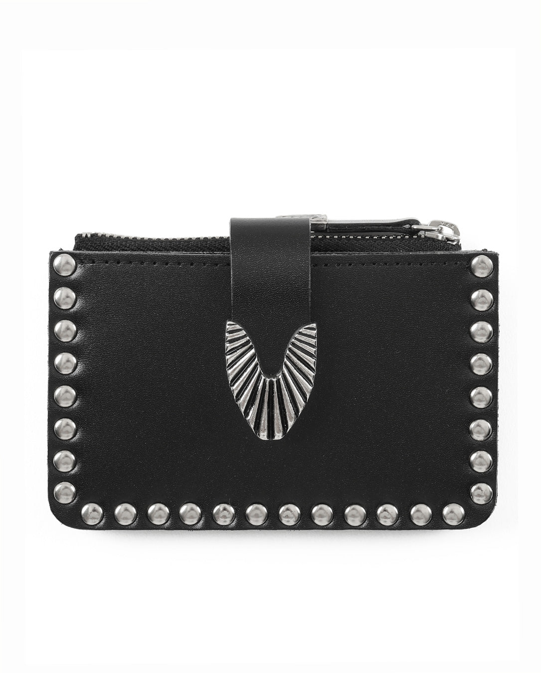 Leather Wallet Studs black